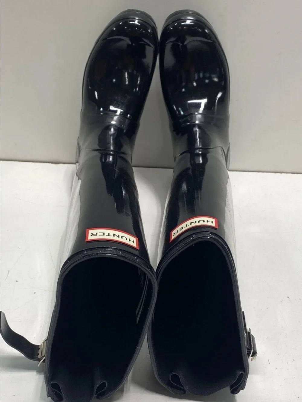 Hunter Women's Tall Gloss Black Rain Boots
